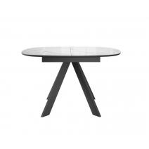  Стол DikLine BK100 Керамика Carrara Gloss (мрамор глянец белый)/подстолье черное/опоры черные, фото 2 