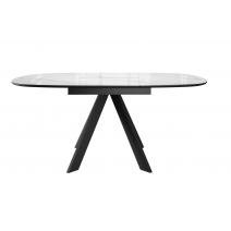  Стол DikLine BK100 Керамика Carrara Gloss (мрамор глянец белый)/подстолье черное/опоры черные, фото 3 