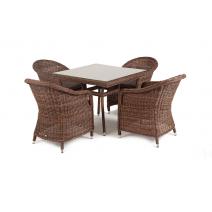  "Фредо" обеденная группа из искусственного ротанга, цвет коричневый, фото 3 
