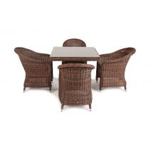  "Фредо" обеденная группа из искусственного ротанга, цвет коричневый, фото 4 