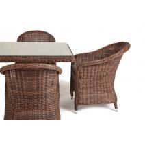  "Фредо" обеденная группа из искусственного ротанга, цвет коричневый, фото 5 