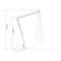  "Корсика" зонт уличный 3х3м на боковой алюминиевой опоре, цвет под дерево, фото 12 