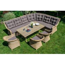  "Базелла" обеденная группа из искусственного ротанга, цвет соломенный, фото 3 