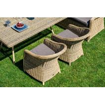  "Базелла" обеденная группа из искусственного ротанга, цвет соломенный, фото 4 