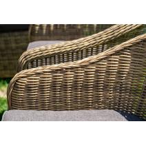  "Базелла" обеденная группа из искусственного ротанга, цвет соломенный, фото 5 