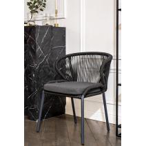  "Венето" обеденная группа на 4 персоны со стульями "Милан", каркас темно-серый, роуп темно-серый, фото 12 