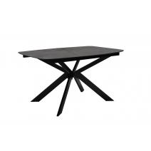  Стол DikLine BK140 керамика мрамор Бронза, подстолье черное, опоры черные, фото 1 