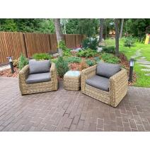  "Кальяри" кофейный столик из искусственного ротанга (гиацинт), цвет соломенный, фото 2 