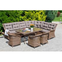  "Базелла" обеденная группа из искусственного ротанга, цвет коричневый, фото 1 