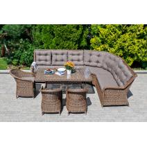  "Базелла" обеденная группа из искусственного ротанга, цвет коричневый, фото 5 