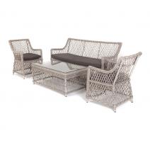  "Асти" лаунж-зона из искусственного ротанга на 4 персоны, цвет бежевый, фото 1 