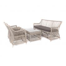  "Асти" лаунж-зона из искусственного ротанга на 4 персоны, цвет бежевый, фото 5 