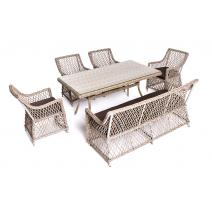  "Катания" обеденная группа плетеная на 6 персон, цвет бежевый, фото 3 