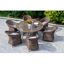  "Эспрессо–150 R" обеденная группа плетеная, цвет коричневый, фото 1 