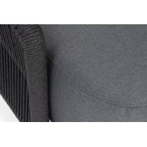  "Верона" диван модульный плетеный из роупа, каркас алюминий темно-серый (RAL7024) муар, роуп темно-серый круглый, ткань темно-серая 027, фото 7 