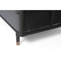  "Верона" диван модульный плетеный из роупа, каркас алюминий темно-серый (RAL7024) муар, роуп темно-серый круглый, ткань темно-серая 027, фото 8 