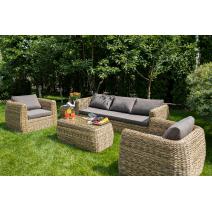  "Кальяри" журнальный столик из искусственного ротанга (гиацинт), цвет соломенный, фото 7 