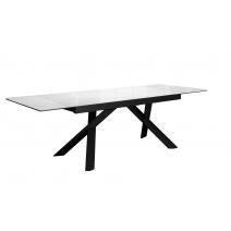  Стол DikLine DKX140 керамика Carrara Gloss (мрамор глянец белый), подстолье черное, опоры черные (2уп.), фото 4 