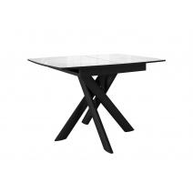  Стол DikLine DKB110, Керамика Carrara Gloss (мрамор глянец белый)/подстолье черное/опоры черные, фото 1 