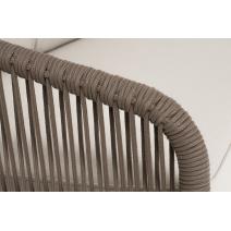  "Канны" правый модуль плетеный из роупа, каркас алюминий коричневый (RAL8016) муар, роуп коричневый круглый, ткань бежевая 15052, фото 5 