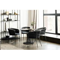  "Диего" обеденная группа на 4 персоны со стульями "Бордо" плетения колос, столешница "серый гранит", фото 2 