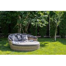  "Стильяно" плетеная кровать круглая, цвет соломенный, фото 505 