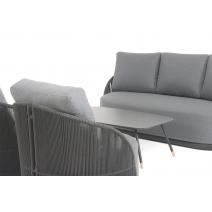  "Монтелла" лаунж-зона 5-местная плетеная из роупа (веревки), каркас алюминиевый темно-серый, роуп темно-серый, фото 6 