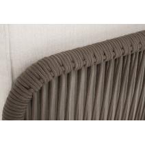  "Канны" угловой модуль плетеный из роупа, каркас алюминий коричневый (RAL8016) муар, роуп коричневый круглый, ткань бежевая 15052, фото 7 