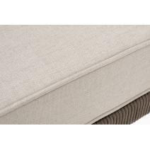  "Канны" угловой модуль плетеный из роупа, каркас алюминий коричневый (RAL8016) муар, роуп коричневый круглый, ткань бежевая 15052, фото 8 