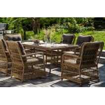  "Цесена" обеденная группа плетеная из искусственного ротанга, цвет соломенный, фото 13 