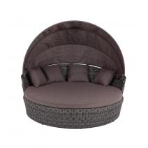  "Стильяно" плетеная кровать круглая, цвет графит, фото 3 