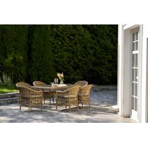  "Амароне" обеденная группа из искусственного ротанга на 6 персон, цвет соломенный, фото 6 