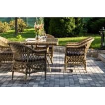  "Амароне" обеденная группа из искусственного ротанга на 6 персон, цвет соломенный, фото 7 