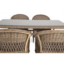  "Амароне" обеденная группа из искусственного ротанга на 6 персон, цвет соломенный, фото 19 