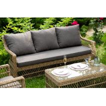  "Гранд Латте" лаунж-зона из искусственного ротанга, цвет соломенный, фото 43 