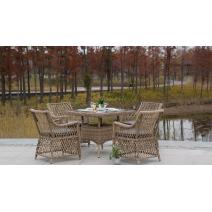  "Латте" плетеное кресло из искусственного ротанга, цвет соломенный, фото 11 