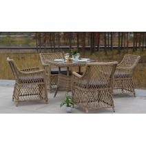  "Латте" плетеное кресло из искусственного ротанга, цвет соломенный, фото 23 