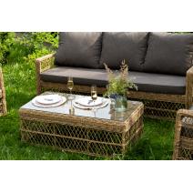  "Гранд Латте" лаунж-зона из искусственного ротанга, цвет соломенный, фото 56 