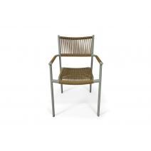  "Витория" плетеный стул из искусственного ротанга, цвет соломенный, фото 2 