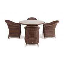  "Равенна" обеденная группа плетеная, цвет коричневый, фото 2 