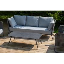  "Багамы" лаунж-зона 5-местная плетеная из роупа (веревки), каркас алюминиевый темно-серый, роуп серый, фото 11 