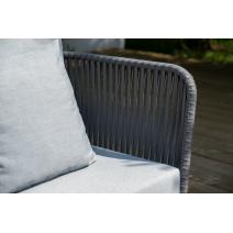  "Багамы" лаунж-зона 5-местная плетеная из роупа (веревки), каркас алюминиевый темно-серый, роуп серый, фото 15 