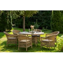  "Эспрессо–150 S" обеденная группа плетеная, цвет соломенный, фото 1 