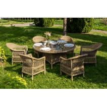 "Эспрессо–150 S" обеденная группа плетеная, цвет соломенный, фото 3 