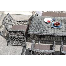  "Катания" обеденная группа плетеная на 6 персон, цвет графит, фото 8 