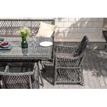  "Катания" обеденная группа плетеная на 6 персон, цвет графит, фото 11 