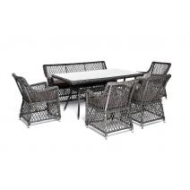  "Катания" обеденная группа плетеная на 6 персон, цвет графит, фото 16 