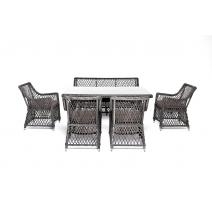  "Катания" обеденная группа плетеная на 6 персон, цвет графит, фото 17 