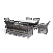  "Катания" обеденная группа плетеная на 6 персон, цвет графит, фото 19 