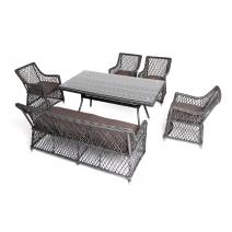  "Катания" обеденная группа плетеная на 6 персон, цвет графит, фото 20 